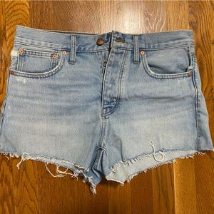 Madewell relaxed denim shorts; very lightly worn (only a couple times)